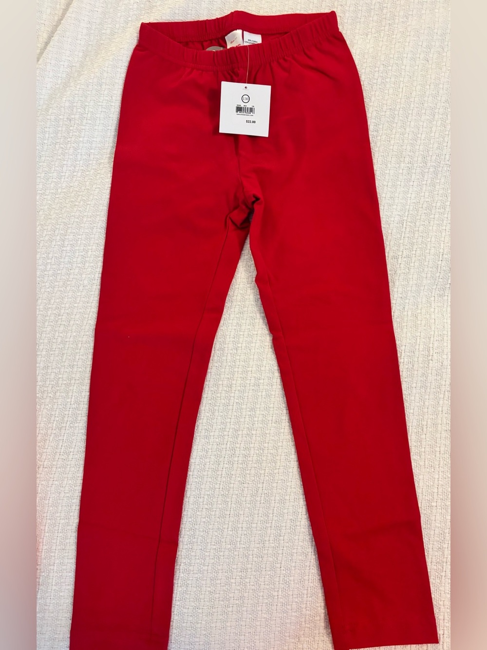 Hanna Andersson NWT red classic leggings size 130 or 8 - Picture 1 of 6
